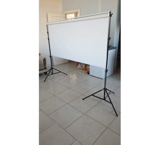 Beyaz Fon Perde  200x250cm AYAKLI MAKARA ZİNCİRLİ ürün çekimi,vesikalık,white screen