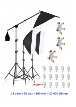 5 duy Ürün çekimi Reklam Stüdyo Youtube Vlog Tiktok Canlı Yayın için 50x70cm Softbox sabit şık Seti