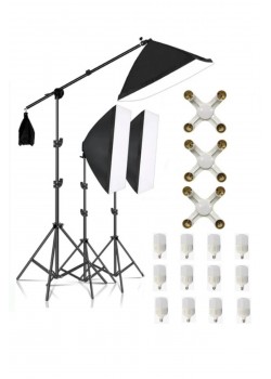 4 duy Ürün çekimi Reklam Stüdyo Youtube Vlog Tiktok Canlı Yayın için 50x70cm Softbox sabit şık Seti