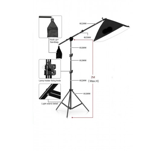 4 duy Ürün çekimi Reklam Stüdyo Youtube Vlog Tiktok Canlı Yayın için 50x70cm Softbox sabit şık Seti