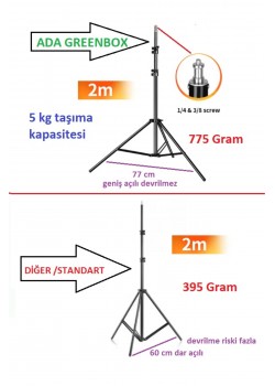 2 metre ışık ayağı light stand ULTRA DAYANIKLI GENİŞ AÇILI