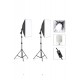50x70 cm Softbox 2'li Sürekli Işık Seti Youtber Kit Taşıma Çantalı TOPLAM 100 WAT 9000 LÜMEN