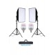 50x70 cm Softbox 2'li Sürekli Işık Seti Youtber Kit Taşıma Çantalı TOPLAM 100 WAT 9000 LÜMEN