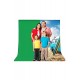 Green Screen Greenbox Yeşil Fon Perde (1.5x2 Metre) + Tek Ayaklı Fon Standı + 3 Mandal