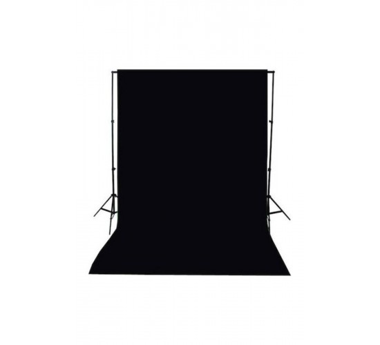 Black Screen Siyah Fon Perde 2x3m  Fon Standı 2x3m Stand