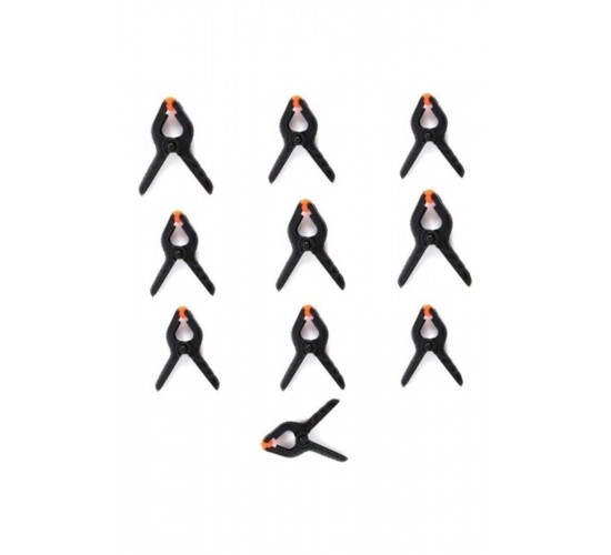 Fon Tutucu Mandal Perde Tutucu Mandal Clamp Kıskaç (10 Adet)