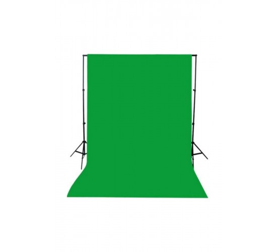 Chromakey-green Screen- Greenbox Yeşil Fon Perde(3x6 M) + Fon Standı 3x6yesılf