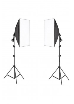 5 Duylu Softbox (2 Adet) + 2 M Işık Ayağı +10 Adet 20 Wat Led Lamba (toplam 18 000 Lümen)