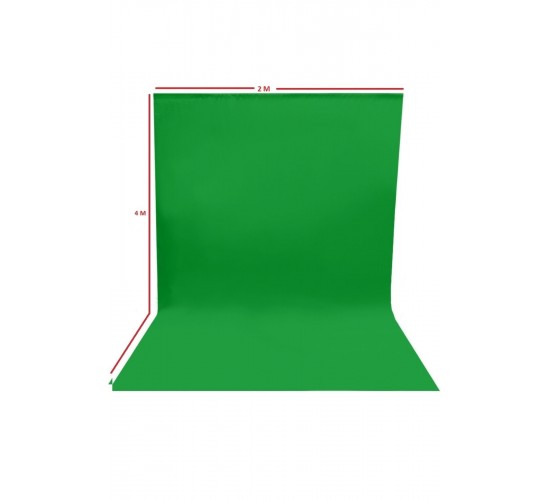 Green Screen Yeşil Fon Perde Chromakey Greenbox (2x4m)+4 Adet Mandal