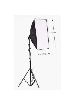Softbox Sabit Işık Seti 50x70 Cm- 50 Watt (500 Watt Çıkış Gücü)