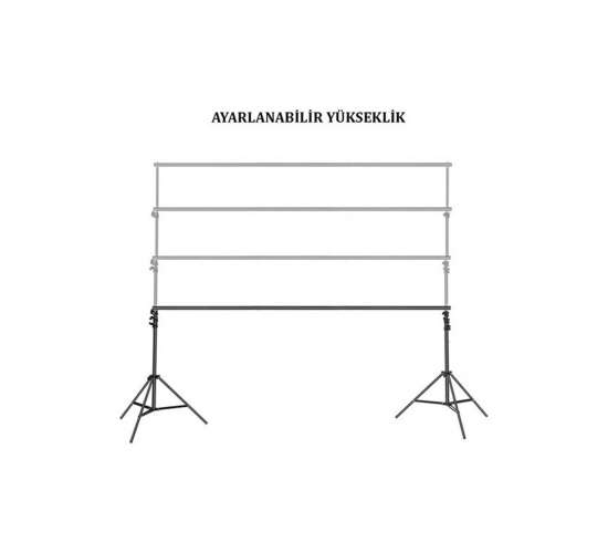 Taşınabilir 2x3 Metre Fon Standı, 2x3fsm
