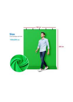Chromakey-green Screen- Greenbox Yeşil Fon Perde 1.5x2 metre