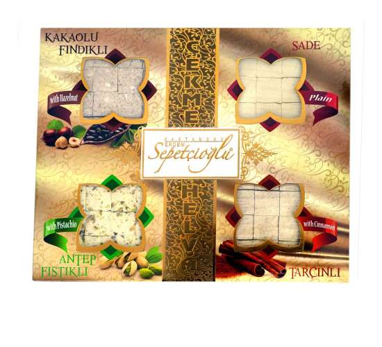 Erdem Sepetçioğlu Antep Fıstıklı Tarçınlı Kakaolu Fındıklı Çekme Helva 400 gr, 8698990291892