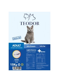 Teodor Adult Yetişkin Kedi Maması Balıklı 15 kg