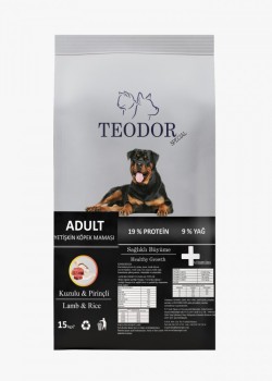 Teodor adult special yetişkin köpek maması kuzulu pirinçli rottweiller 15 kg