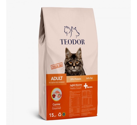 Teodor adult yetişkin kedi maması gurme 15 kg, 8681692800738