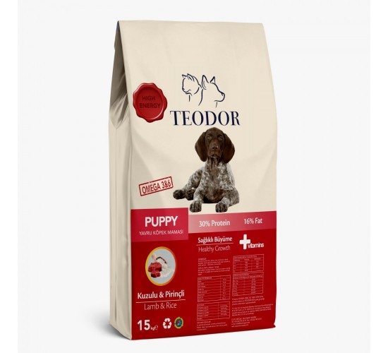 Teodor puppy yavru köpek maması  pirinçli yüksek enerjili 15 kg, 8681692800332