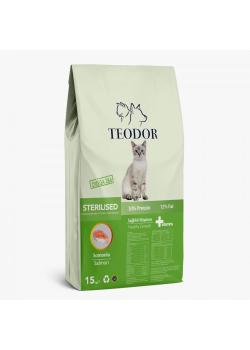 Teodor sterilised yetişkin kedi maması somonlu 15 kg