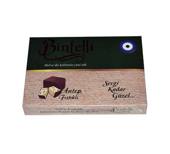 Bintelli Çikolatalı Antep Fıstıklı Çekme Helva 200 gr, 8680319410367