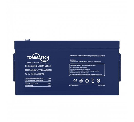 TommaTech ABS+PC Kasa 25.6V-100AH Marine Batarya