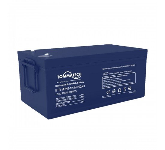 TommaTech ABS+PC Kasa 25.6V-100AH Marine Batarya