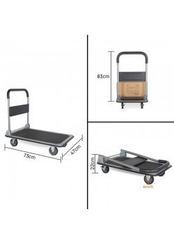 Duffmart PR2190 Pro Katlanır Platform 4 Tekerlekli Paket Taşıma Arabası 150 Kg