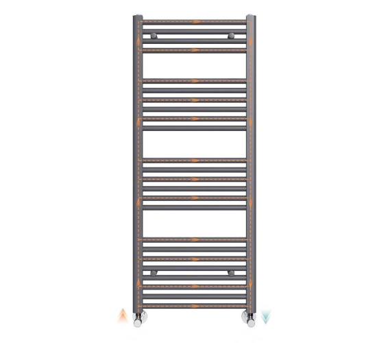 Duffmart Rainbow 4/10 Düz 40x100 cm Antrasit Havlupan, 8681966259163