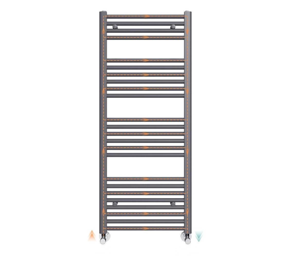 Duffmart Rainbow 5/7 Düz 50x70 cm Antrasit Havlupan, 8681966259170