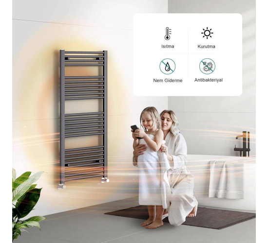 Duffmart Rainbow 6/7 Düz 60x70 cm Antrasit Havlupan, 8681966259200