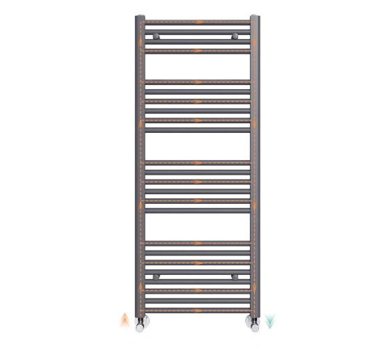 Duffmart Rainbow 6/7 Düz 60x70 cm Antrasit Havlupan, 8681966259200