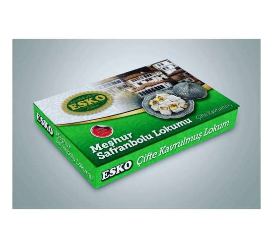 Esko Safranbolu Antep Fıstıklı Çifte Kavrulmuş Lokum 500 gr, 8694132001138