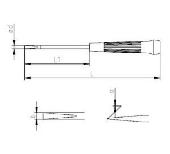 İzeltaş 4500174150 Elektronikçi Tip (Klemens) Düz Uçlu Tornavida 4x150, 8691150562917