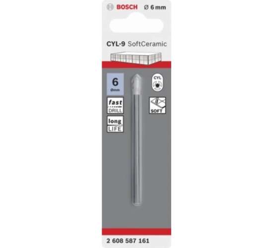 Bosch CYL-9 Serisi Seramik Matkap Ucu 6x80 mm, 3165140599221