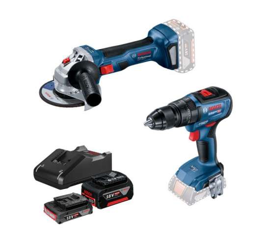Bosch GWS 180-LI+GSB 180-LI 18V-50 Akülü Taşlama ve Matkap Seti, 4059952635170