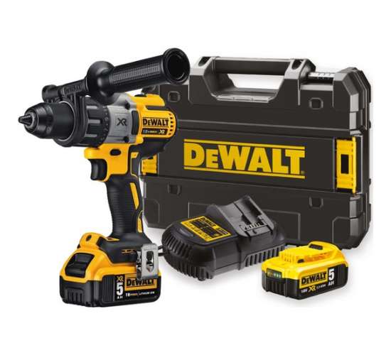 Dewalt DCD996P2 18Volt/5.0Ah Li-ion Çift Akülü Kömürsüz Darbeli Matkap, 5035048644492