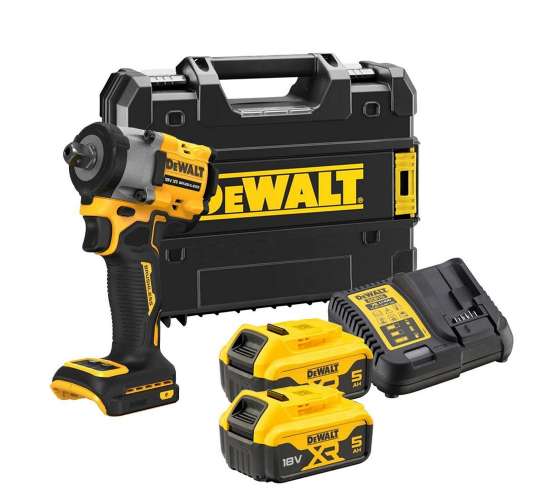 Dewalt DCF922P2T 18V 5.0AH Li-ion Kömürsüz Çift Akülü Somun Sıkma, 5035048743836