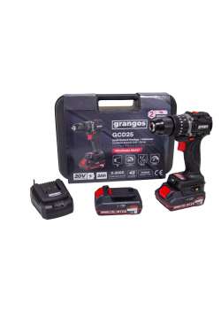 Grangos GCD25-T2 20V 2 Ah Çift Akülü Darbeli Matkap