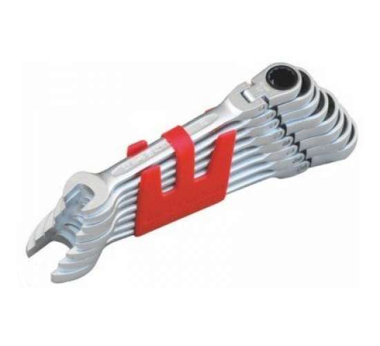 İzeltaş 0345002112 Mafsallı Cırcır Kombine Anahtar Takımı 12 Parça, 8691150154624