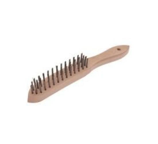 İzeltaş 0741550004 4 Sıralı Tel Fırça Ağaç Saplı, 8691150980360