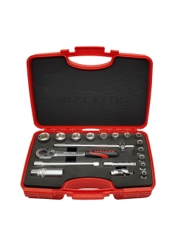 İzeltaş 1110 00 6019 3/8'' Altı Köşe Lokma Anahtar Takımı 19 Parça