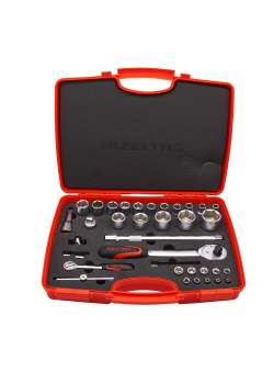 İzeltaş 1113001038 1/4''-1/2'' Altı Köşe Lokma Anahtar Takımı 35 Parça