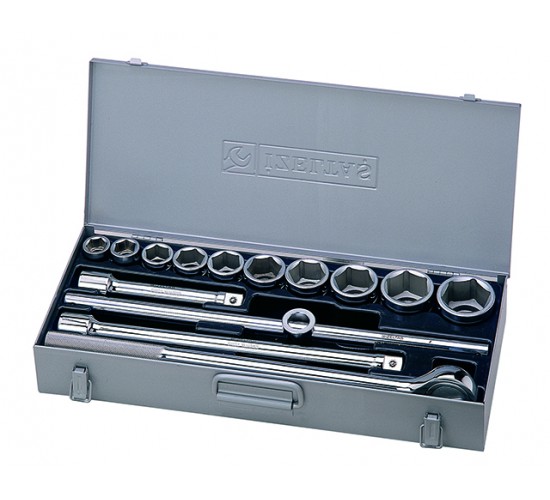 İzeltaş 1119 00 6114 3/4" Lokma Takımı Altı Köşe (14 parça mm), 8691150233251