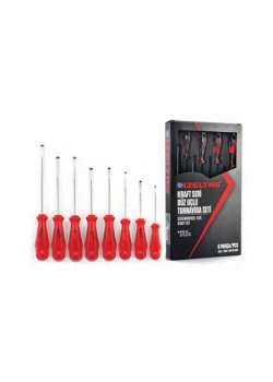 İzeltaş 4100 00 8108 Kraft Düz Tornavida Seti 8 Parça