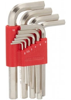 İzeltaş 4900003110 Allen Anahtar Takımı Altı Köşe Standart Boy 10 Parça