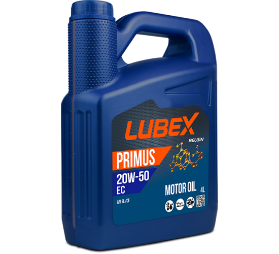 LUBEX PRIMUS EC 20W-50 API SL /CF MOTOR YAĞI 4 LİTRE, 8695831264749