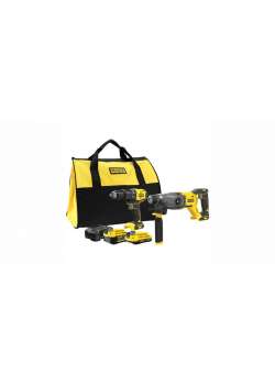 Stanley SFMCK216MDS 18V FATMAX® V20 Kömürsüz Darbeli Matkap ve SDS-Plus Kırıcı (1x4.0 Ah), (1x2.0 Ah)