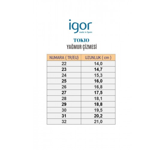 Tokio Borreguito Çocuk Yağmur Çizmesi W10290-225 / Beden : 27 / Cinsiyet : Unisex Tokio Borreguito Çocuk Yağmur Çizmesi W10290-225 / Beden : 27 / Cinsiyet : Unisex
