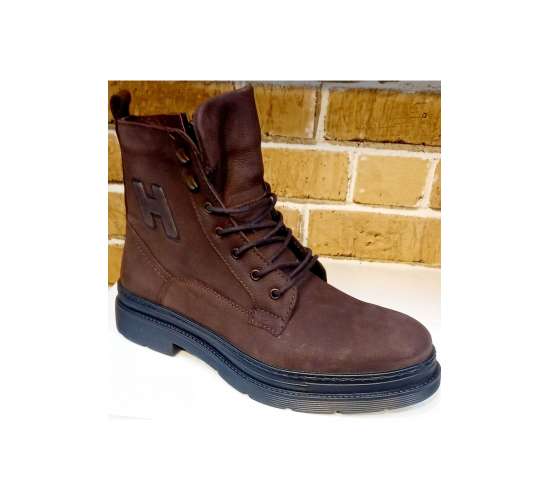 ORTOPEDİK TABAN SİYAH VE KOYU KAHVE TARZ BOTLAR / Beden : 43 / Cinsiyet : Erkek, 8689066875334