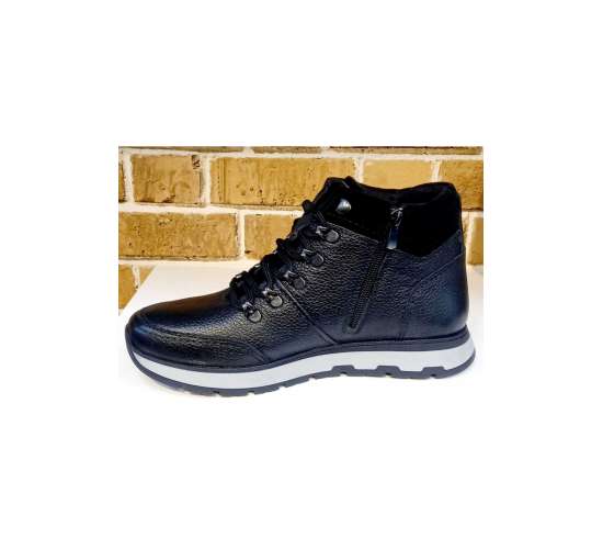 SHOES BİRİNCİ SINIF HAKİKİ DERİ BAĞCIKLI FERMUARLI ORTOPEDİK TABAN SPOR TARZ BOTLAR / Beden : 40 / Cinsiyet : Erkek, 8683906670755