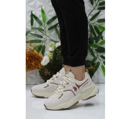 U.S. Polo Assn. Isabella Bej Rahat Orijinal Ürün Kadın Spor Ayakkabı Sneaker / Beden : 36 / Cinsiyet : Kadın / Kız U.S. Polo Assn. Isabella Bej Rahat Orijinal Ürün Kadın Spor Ayakkabı Sneaker / Beden : 36 / Cinsiyet : Kadın / Kız